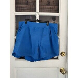 Lands' End Royal Blue Quick Dry Board Short Swim Cover w/Panty Plus Sz 22W